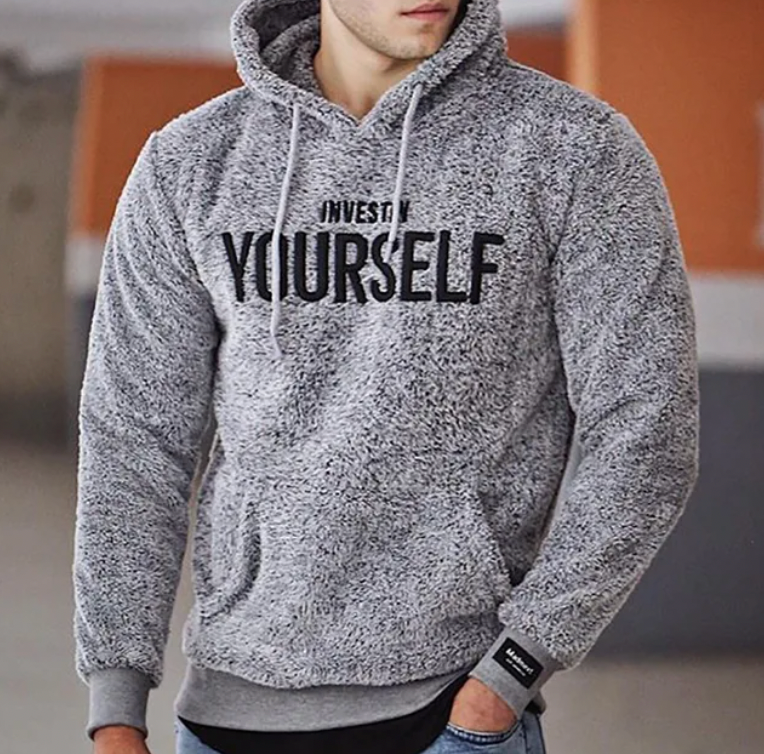Comfortable and Unique Men's Hoodie with Inspirational Text and Snug Fit | Raf