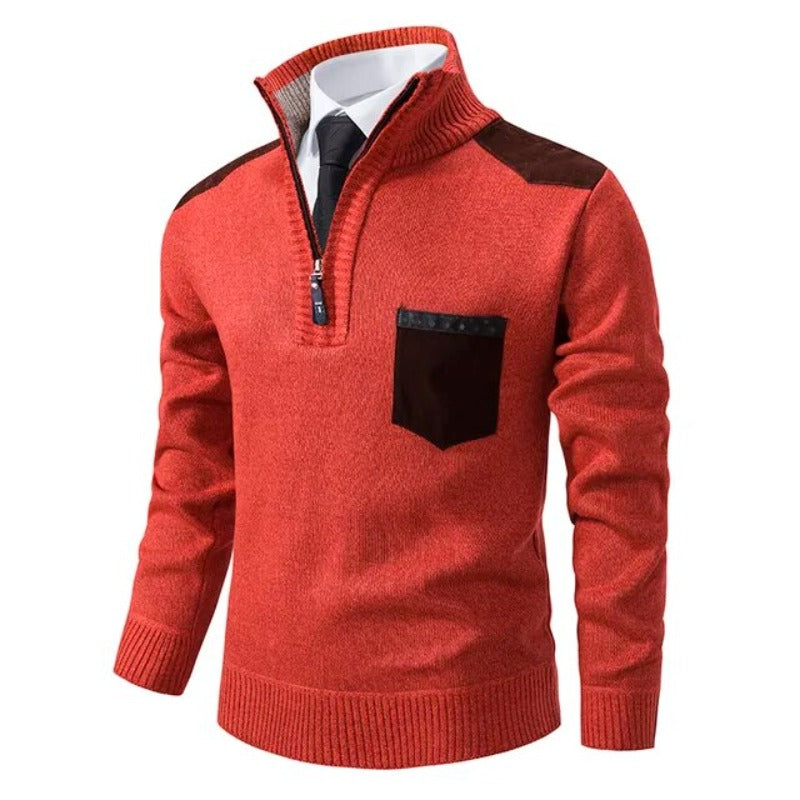 Men's Half Zip Jumper | Fine Knit Sweater | Timeless