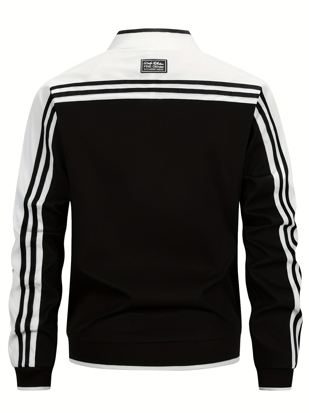Men's Lightweight Sports Jacket | Lightweight & Breathable | Baseball Collar & Striped Sleeves
