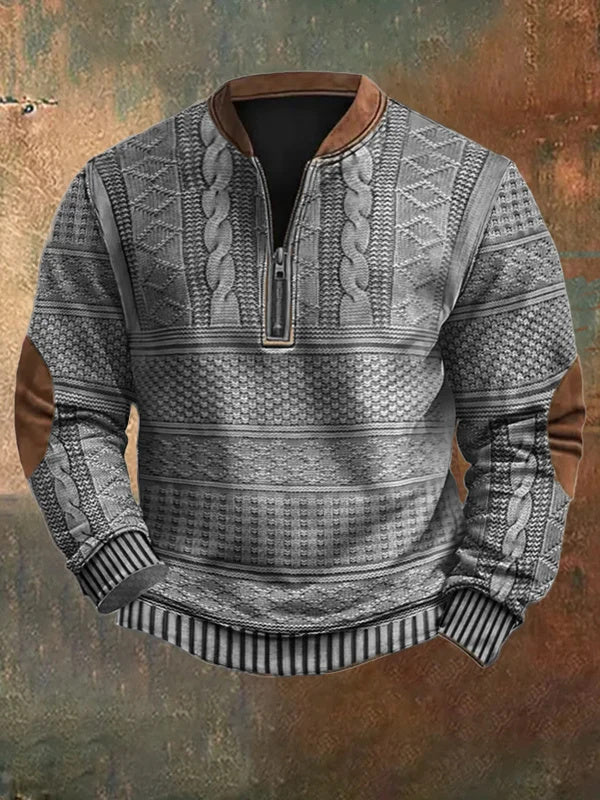 Classic Knitted Jumper with Half Zip for Superior Warmth and Versatile Style | Wesley