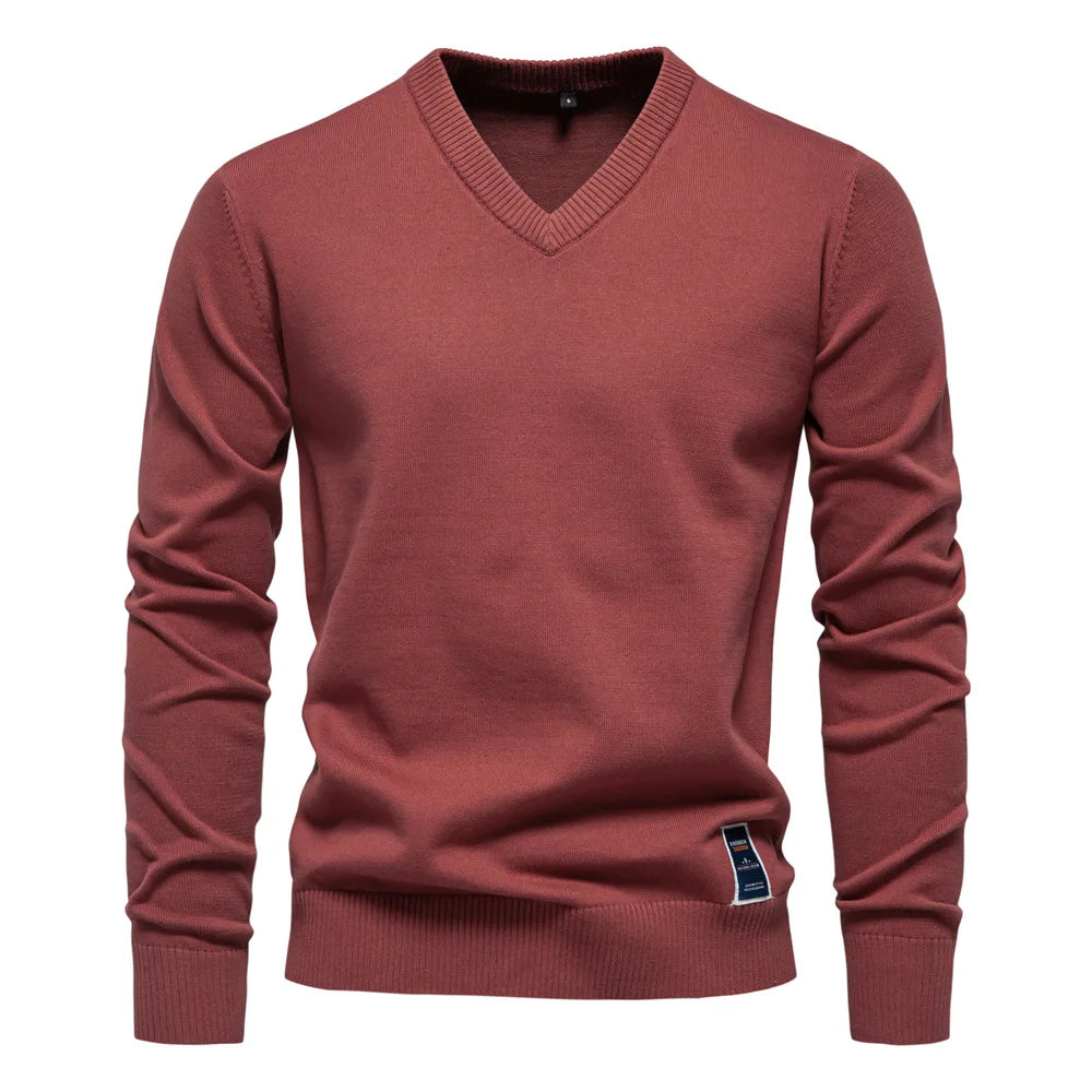 Classic men's jumper with V-neck for refined elegance and ultimate comfort | Koen