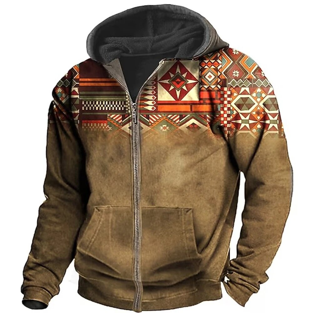 Men's Winter Jacket | Zip Hoodie | Unique Design & Casual Comfort