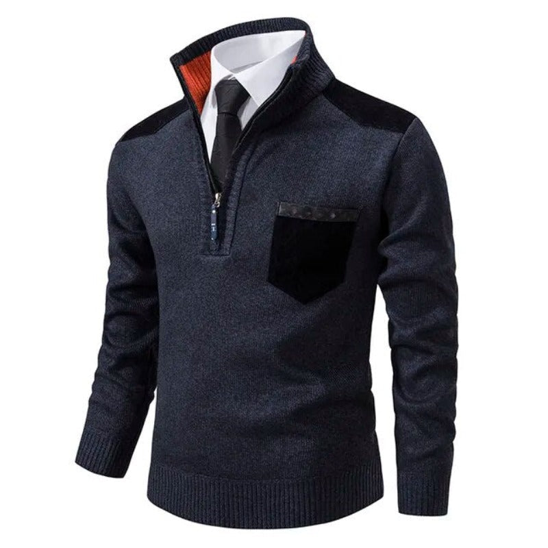 Men's Half Zip Jumper | Fine Knit Sweater | Timeless