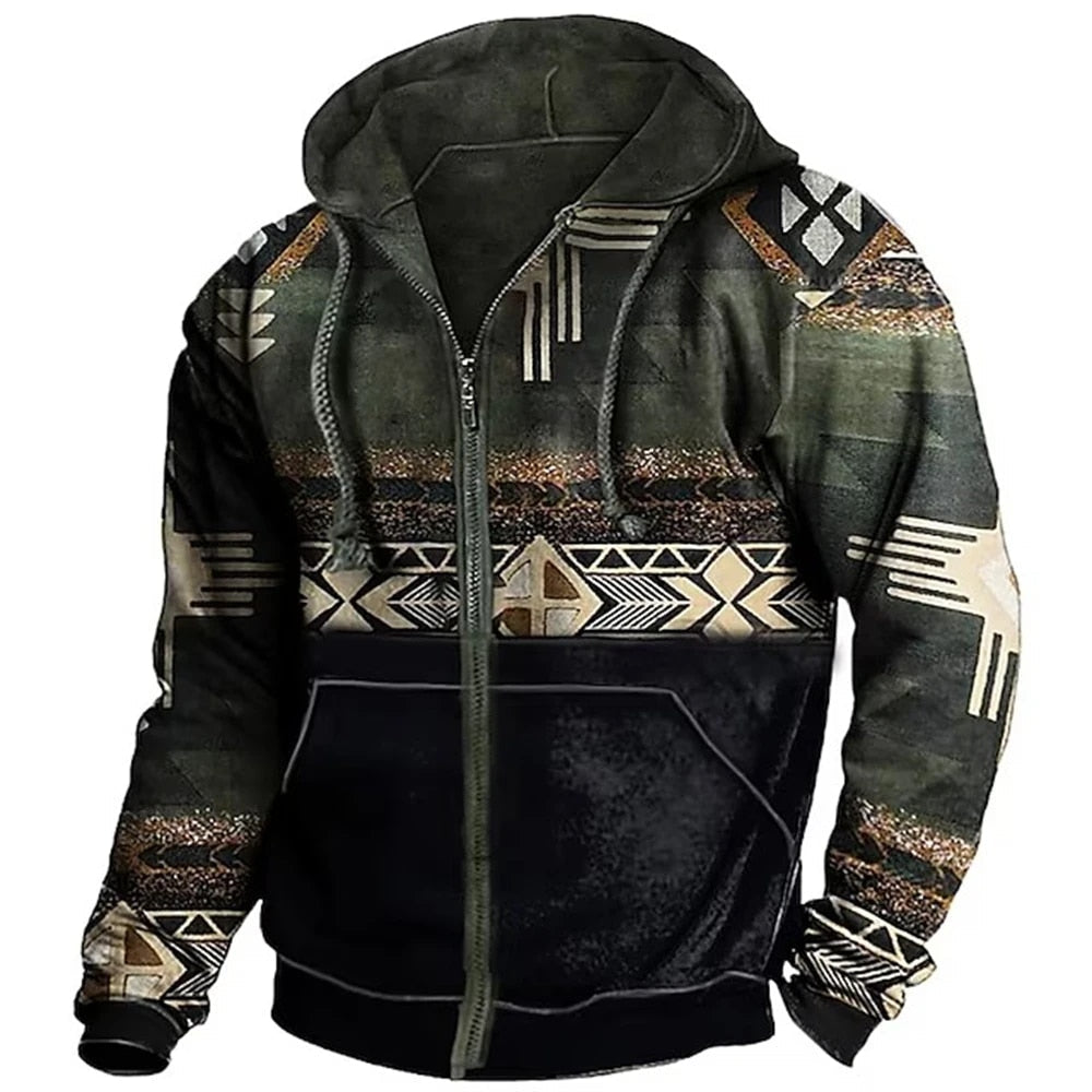 Men's Winter Jacket | Zip Hoodie | Unique Design & Casual Comfort