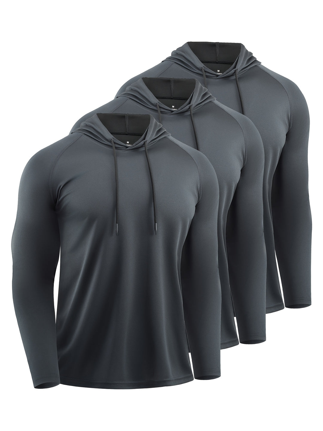 Men's Hoodies (3-Pack) | Quick-Drying & Breathable | Sports Style with Hood | Polyester