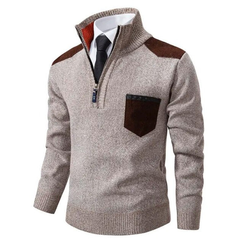 Men's Half Zip Jumper | Fine Knit Sweater | Timeless