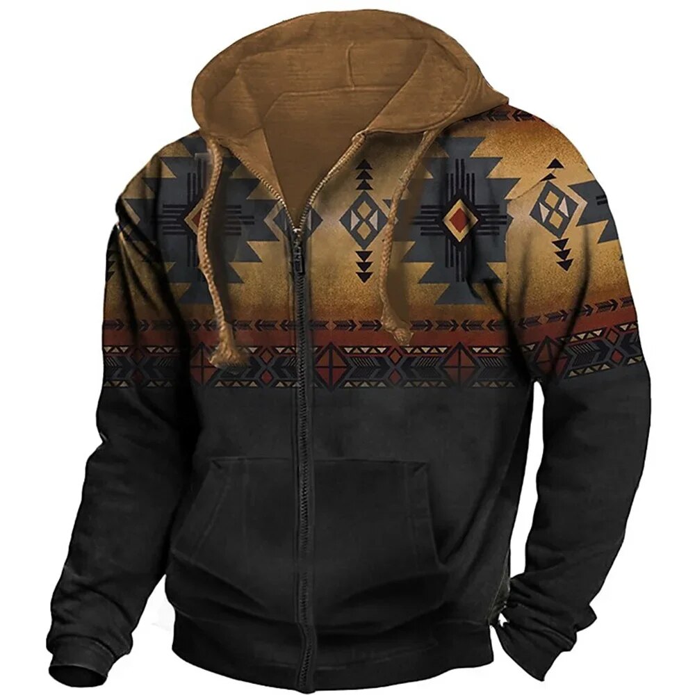 Men's Winter Jacket | Zip Hoodie | Unique Design & Casual Comfort
