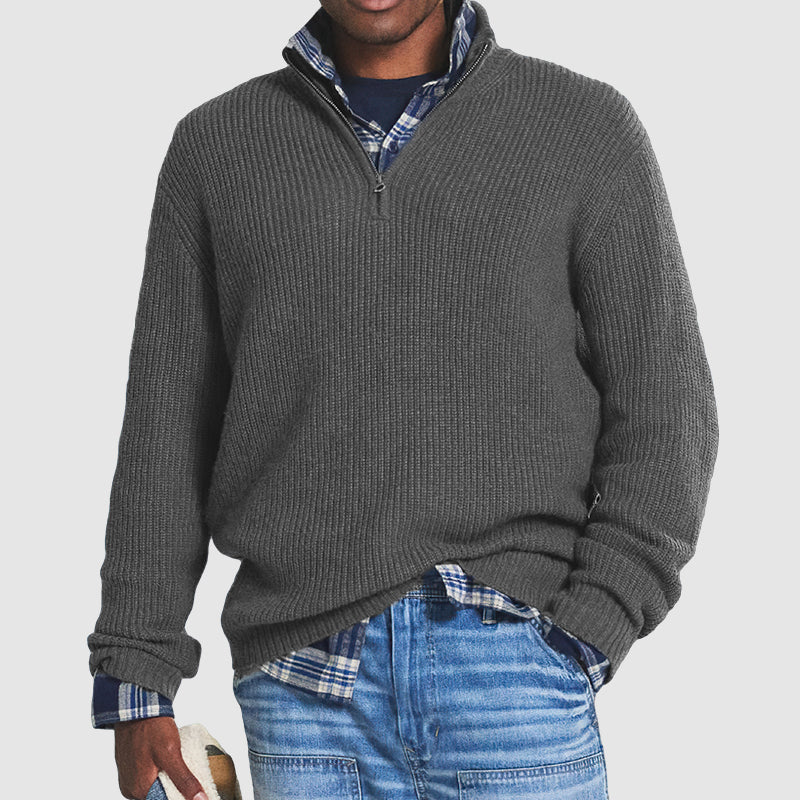 Modern half-zip jumper for men with versatile style and superior comfort | Joep