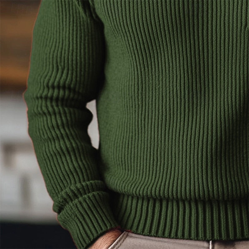 Dean | Textured Rib Turtleneck Sweater