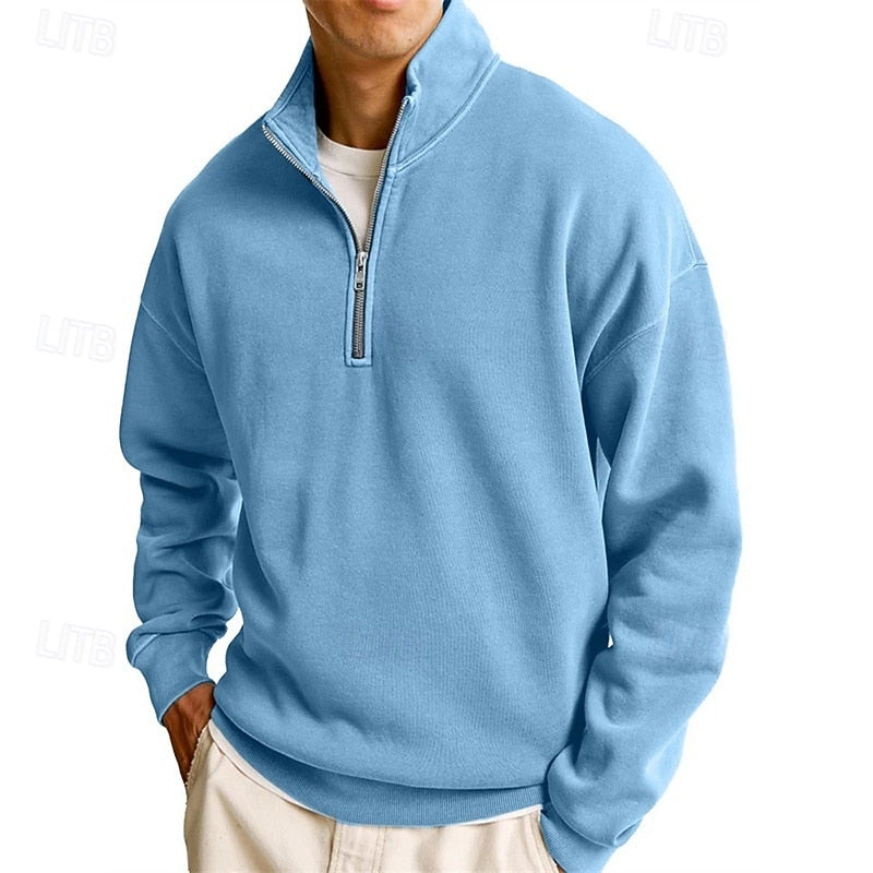 Sutton | Quarter-Zip Sweatshirt with Stand-Up Collar