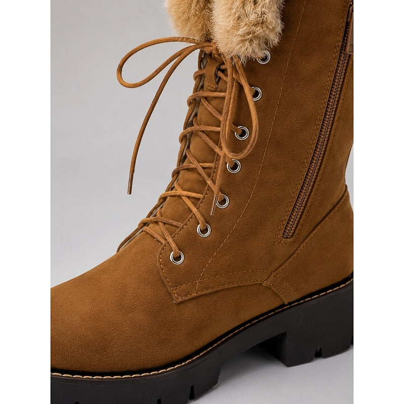 Brenna | Cozy Knee-High Boots with Fur Trim