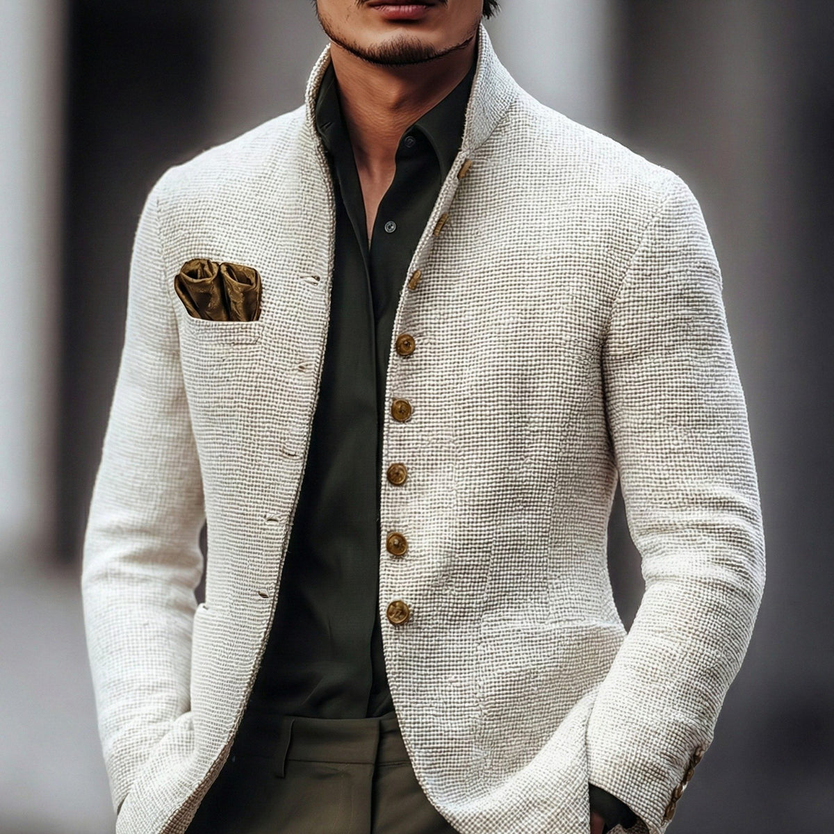 Men's Button-Up Knitted Cardigan