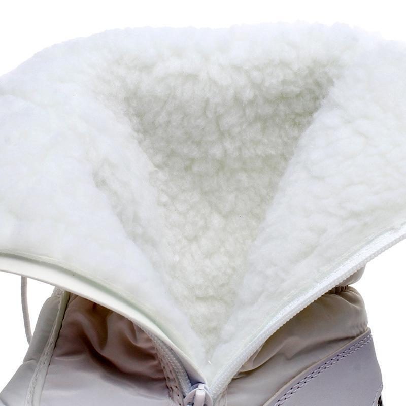 Women's Quilted Snow Boots with Zipper Closure