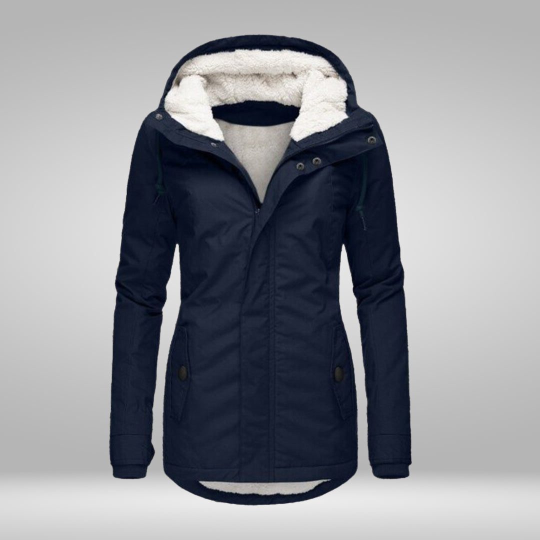 Women's Sherpa-Hooded Padded Coat