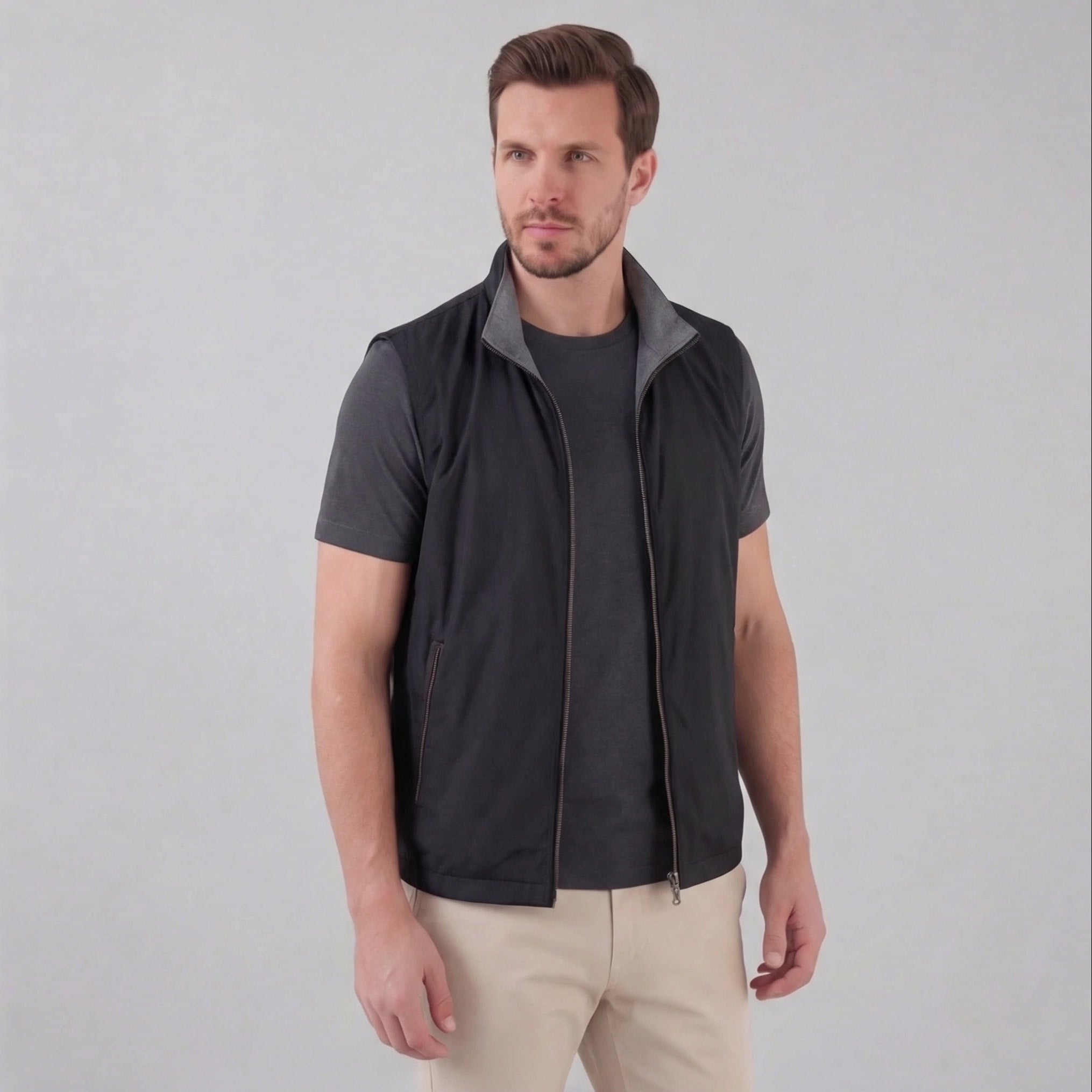 Gilet Heren Mouwloos Tailored Fit Lichte Isolatie