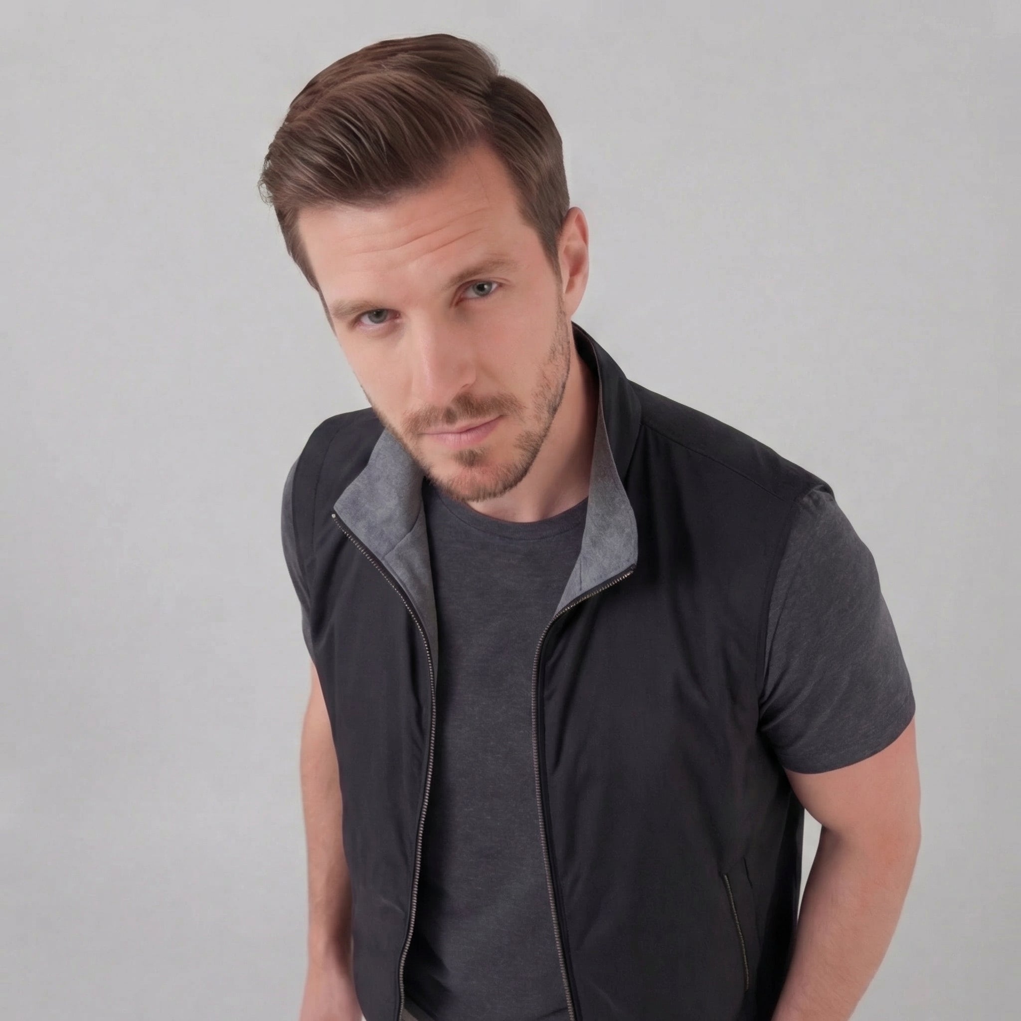 Gilet Heren Mouwloos Tailored Fit Lichte Isolatie