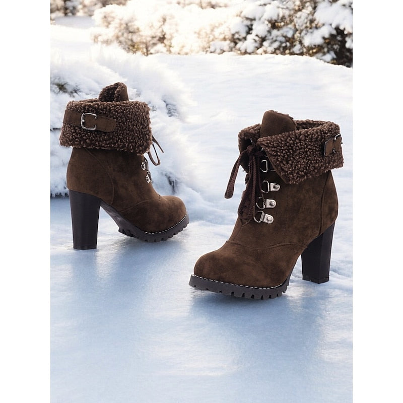 Ramona | Comfortable Lace-Up Heeled Ankle Boots
