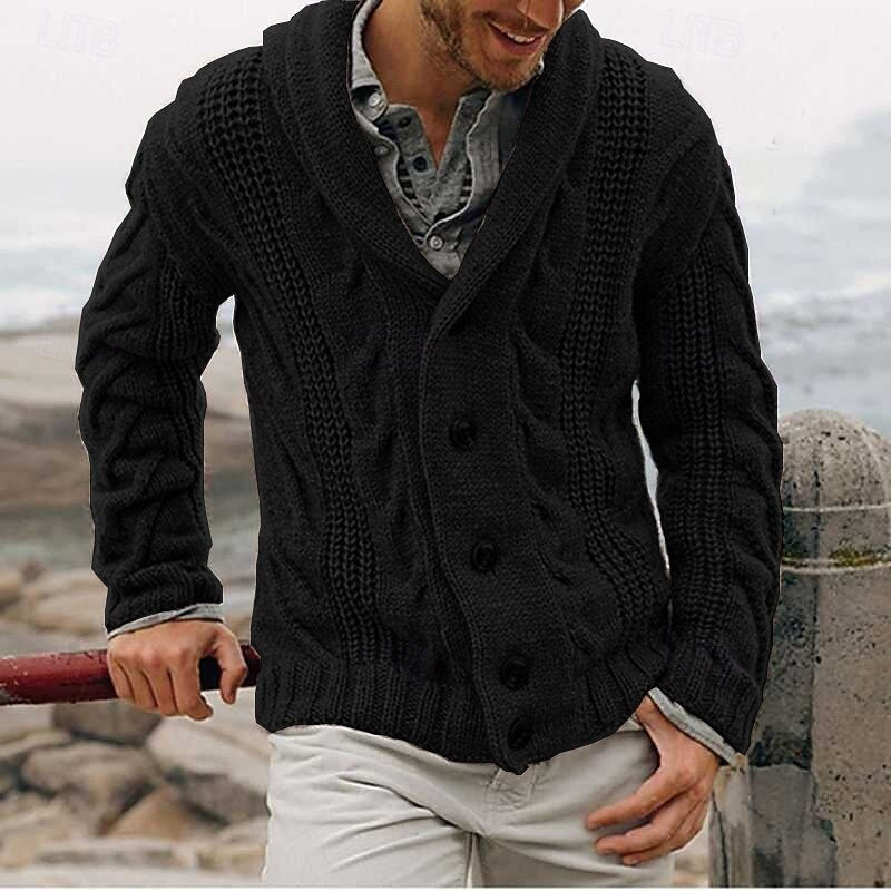 Garrick | Button-Up Cardigan with Shawl Collar