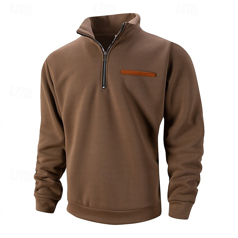 Emerson | Quarter-Zip Pullover with Standing Collar