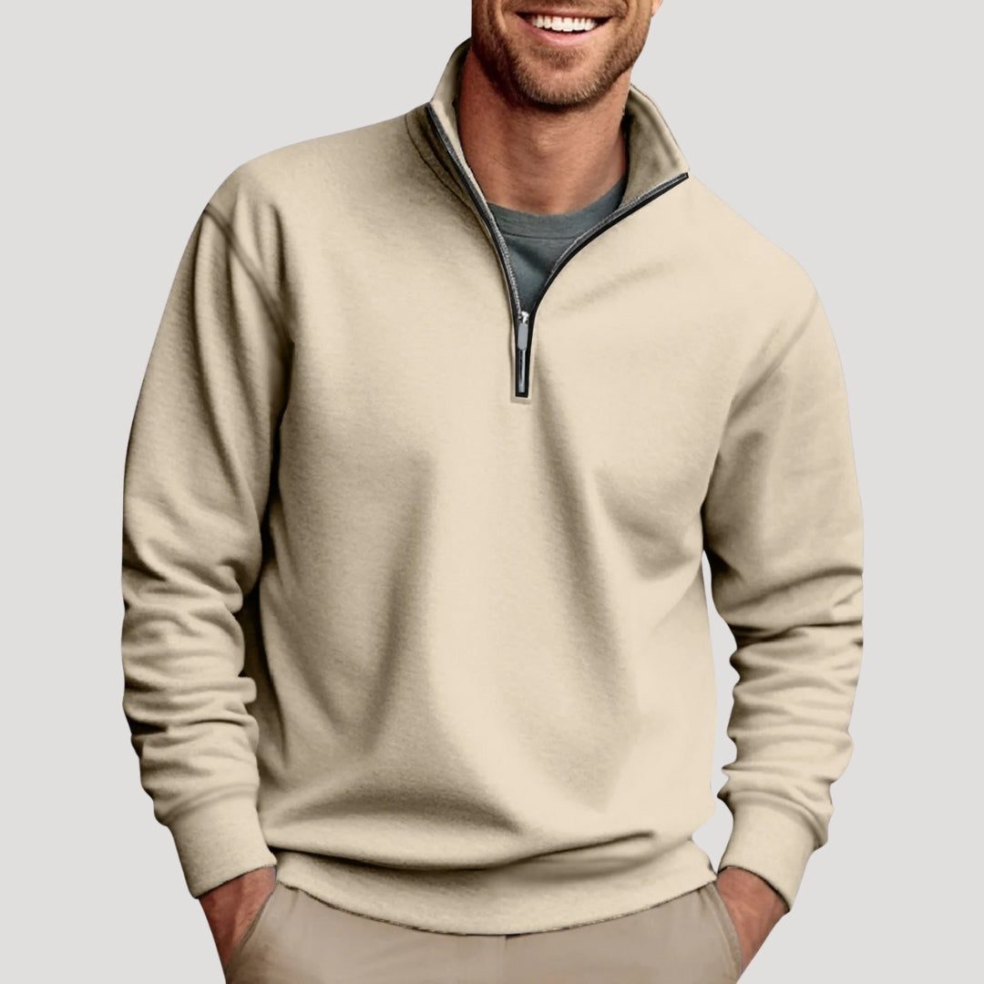 Men's Long Sleeve Half-Zip Sweatshirt
