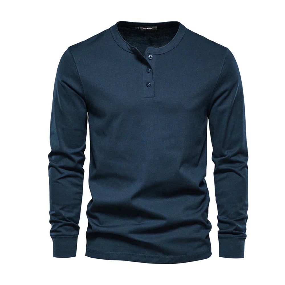 Men's Long Sleeve Henley Shirt
