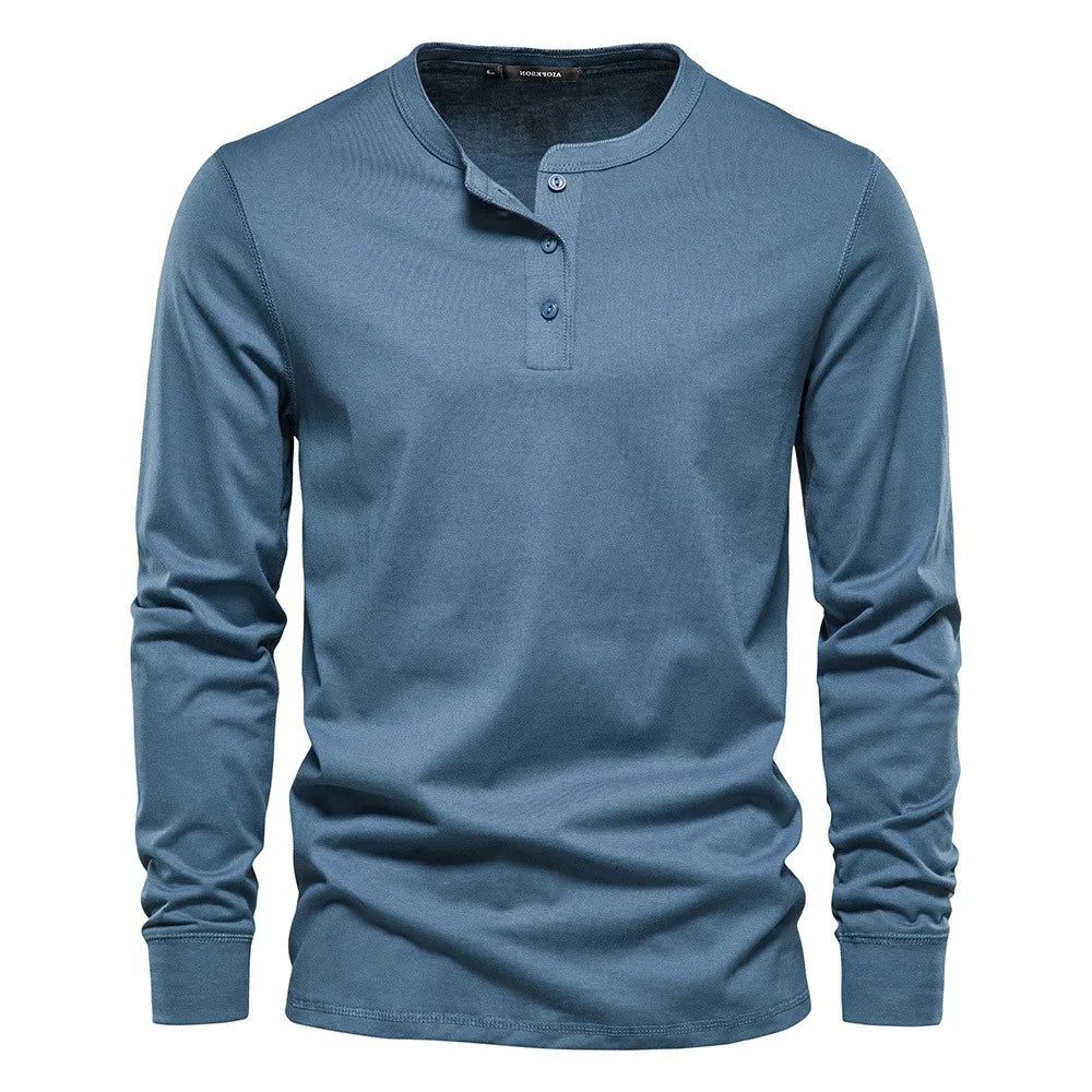 Men's Long Sleeve Henley Shirt
