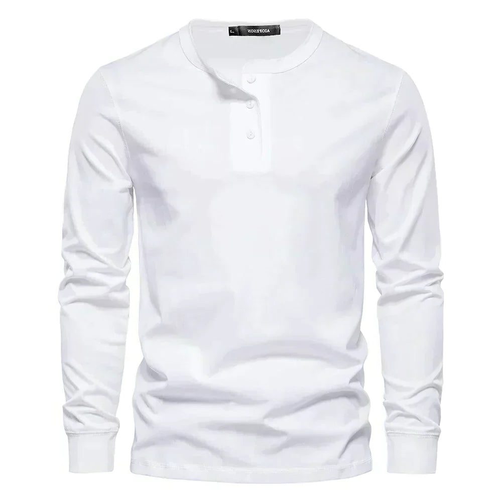 Men's Long Sleeve Henley Shirt