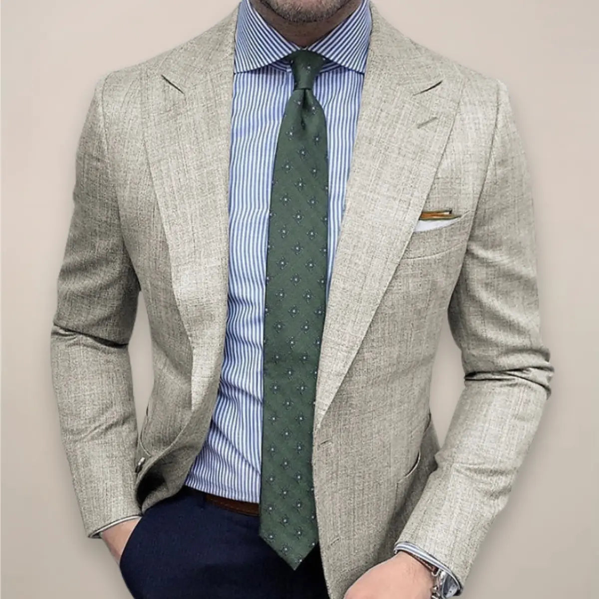 Heren Blazer Lichtkleurig Tailored