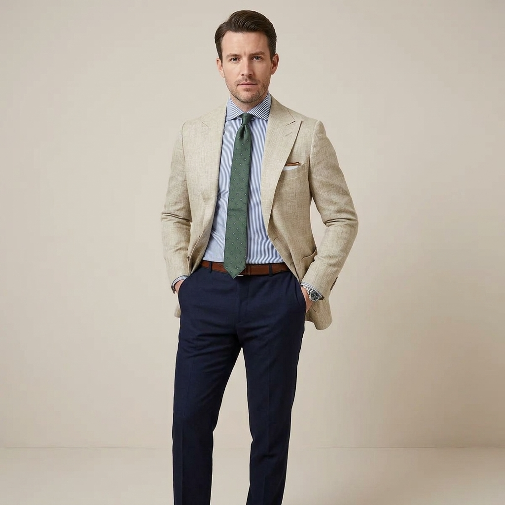 Heren Blazer Lichtkleurig Tailored