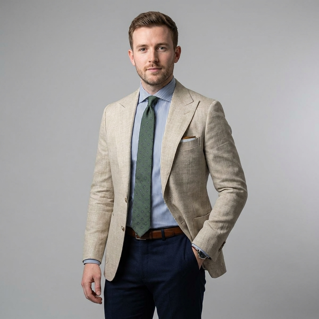 Heren Blazer Lichtkleurig Tailored
