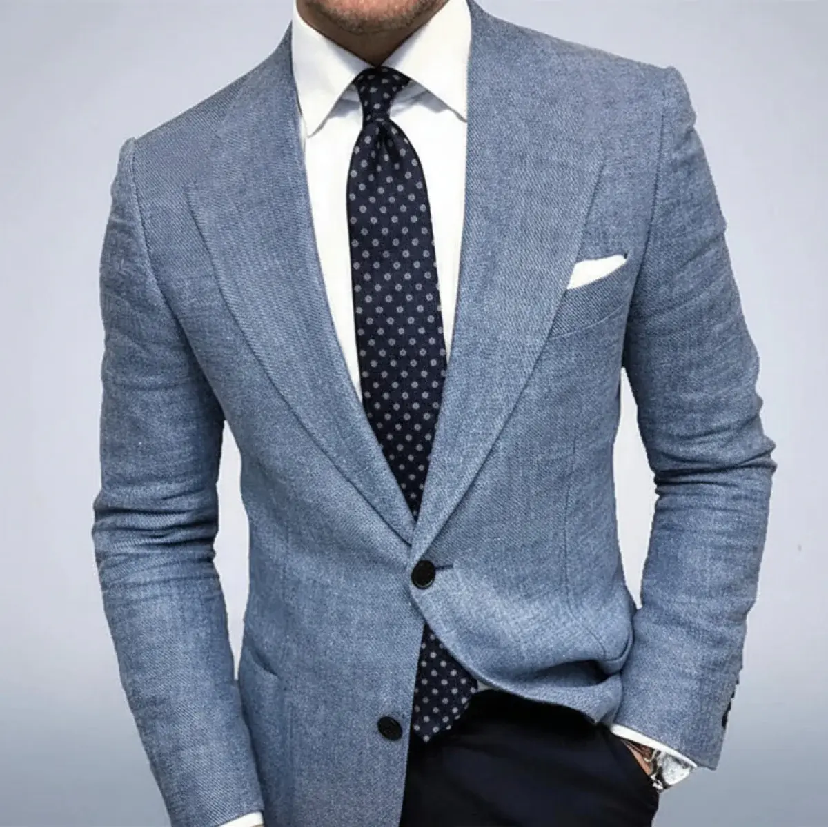 Heren Blazer Lichtkleurig Tailored