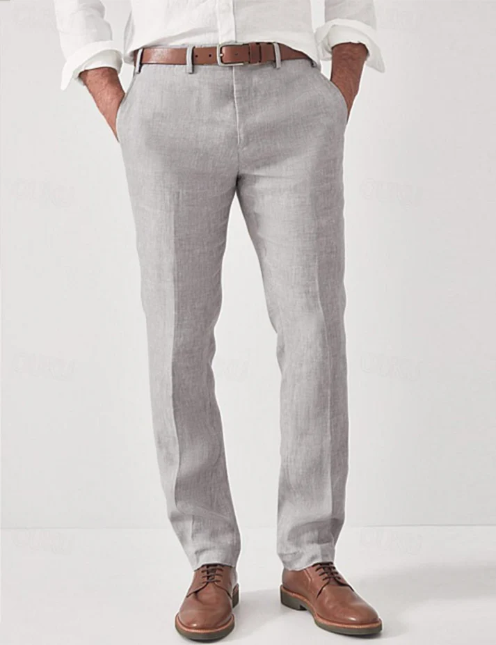 Men's Breathable Regular Fit Casual Trousers