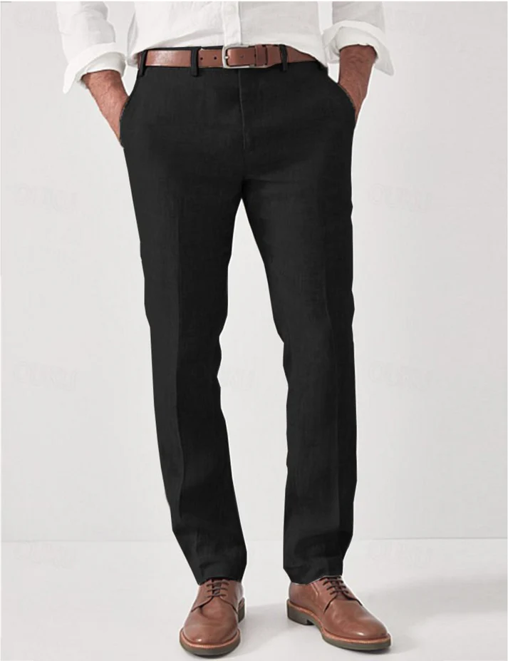 Men's Breathable Regular Fit Casual Trousers