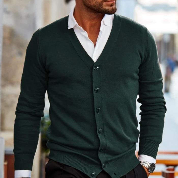 Men's Button Cardigan V-Neck Casual