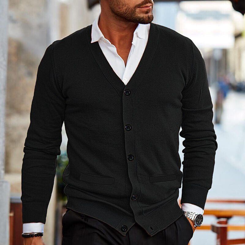 Men's Button Cardigan V-Neck Casual