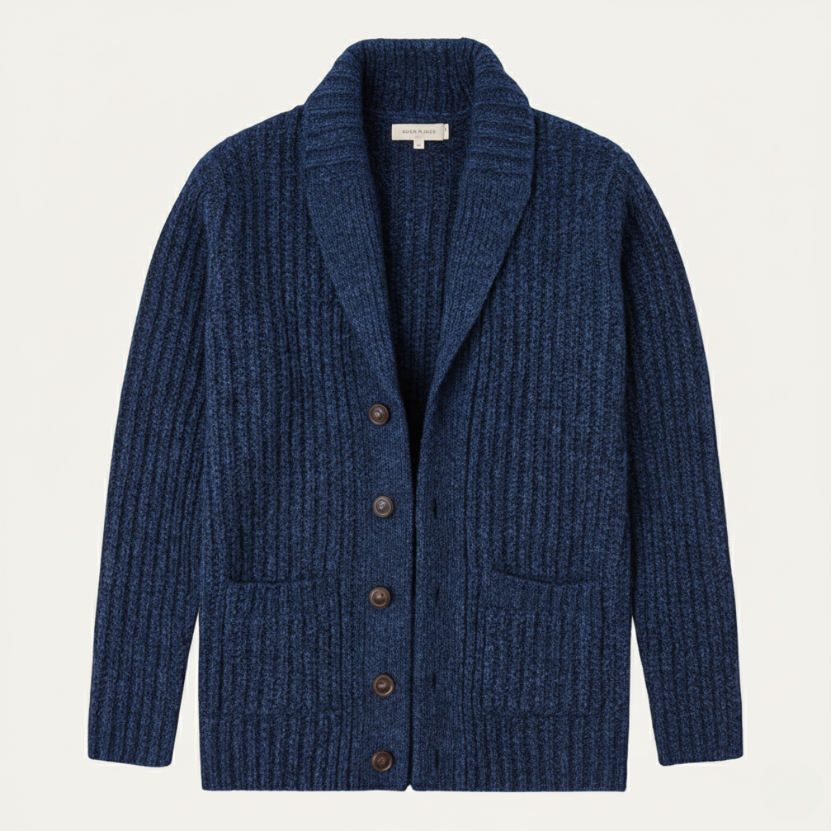 Shawl Collar Button-Up Cardigan for Men