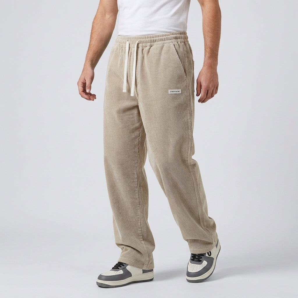 Heren Corduroy Broek Loose Fit