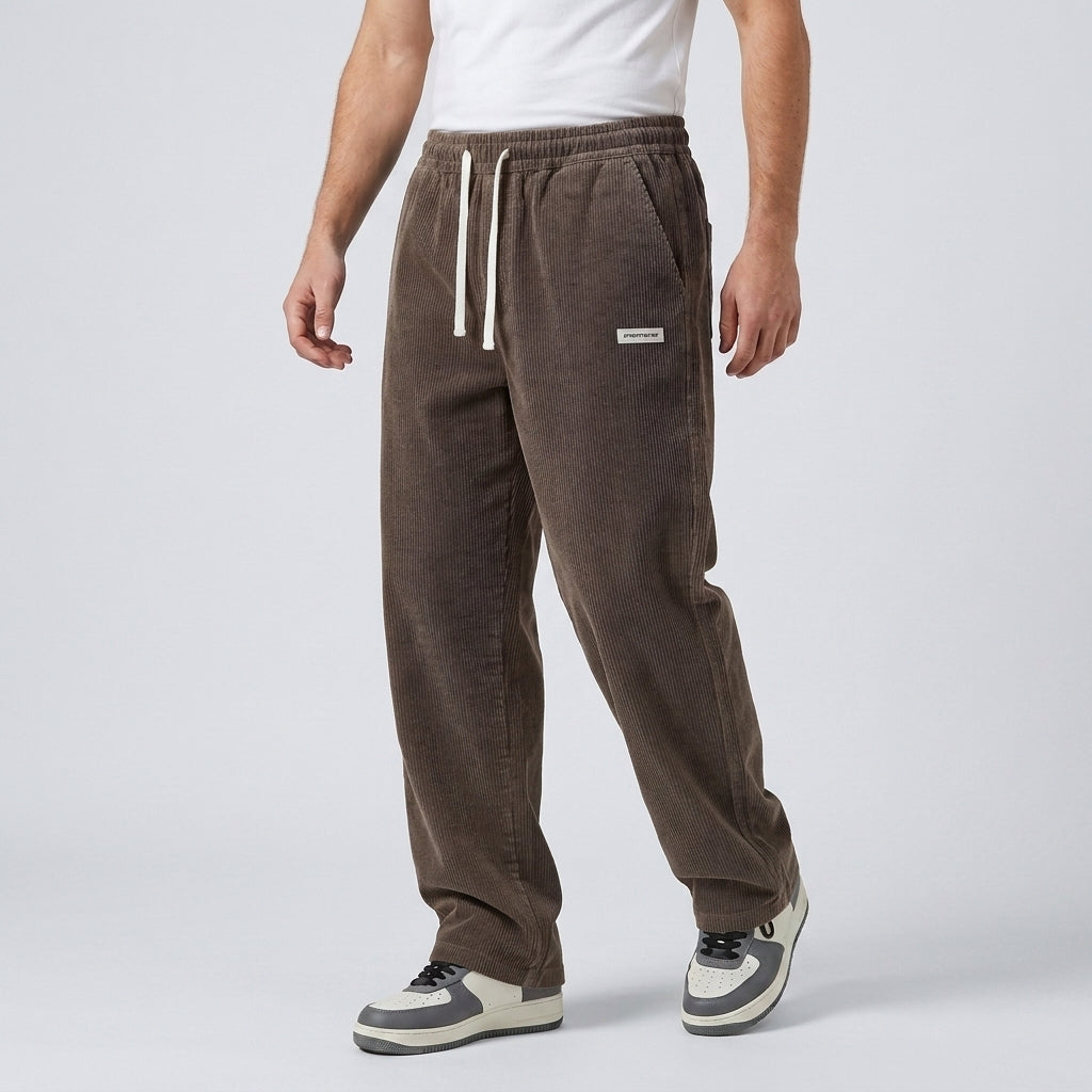 Heren Corduroy Broek Loose Fit