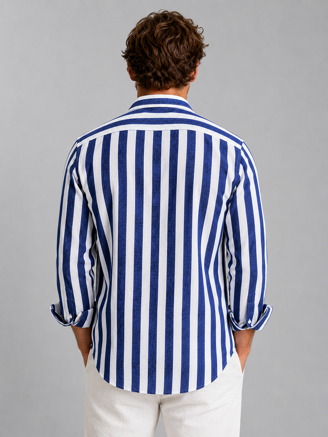 Men's Striped Linen Shirt - Relaxed Summer Fit