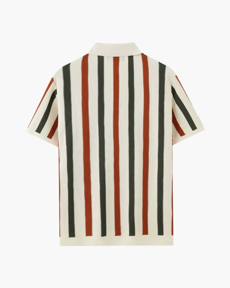 Heren Gestreepte Knit Polo
