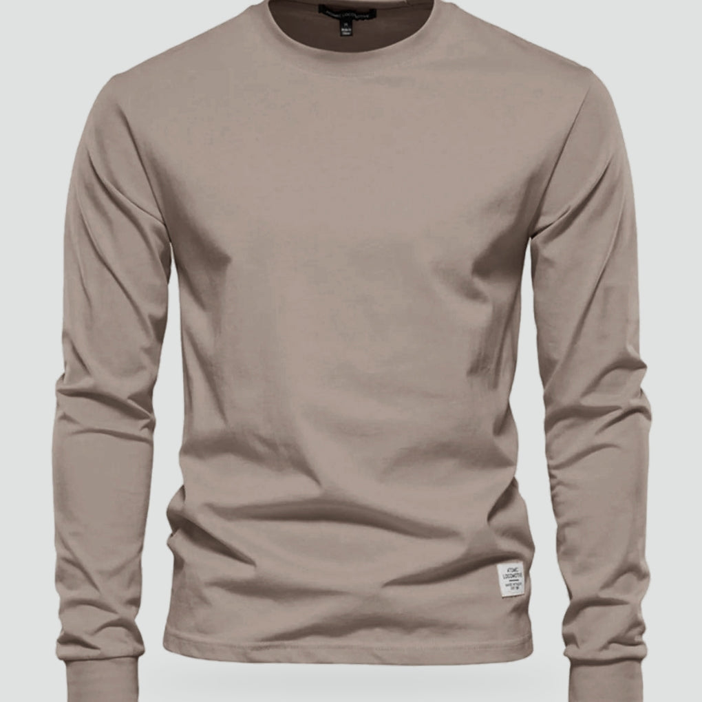 Men's cotton long-sleeve shirt with a comfortable fit
