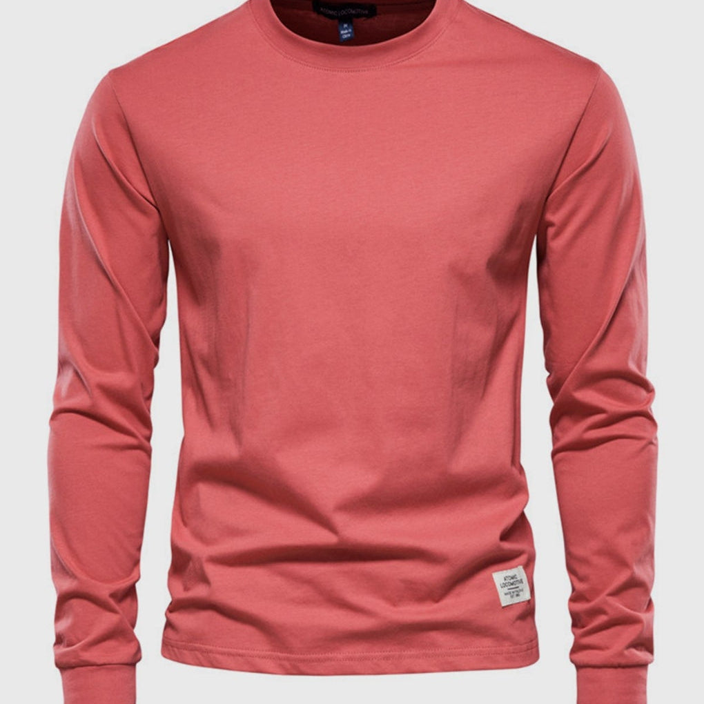 Men's cotton long-sleeve shirt with a comfortable fit