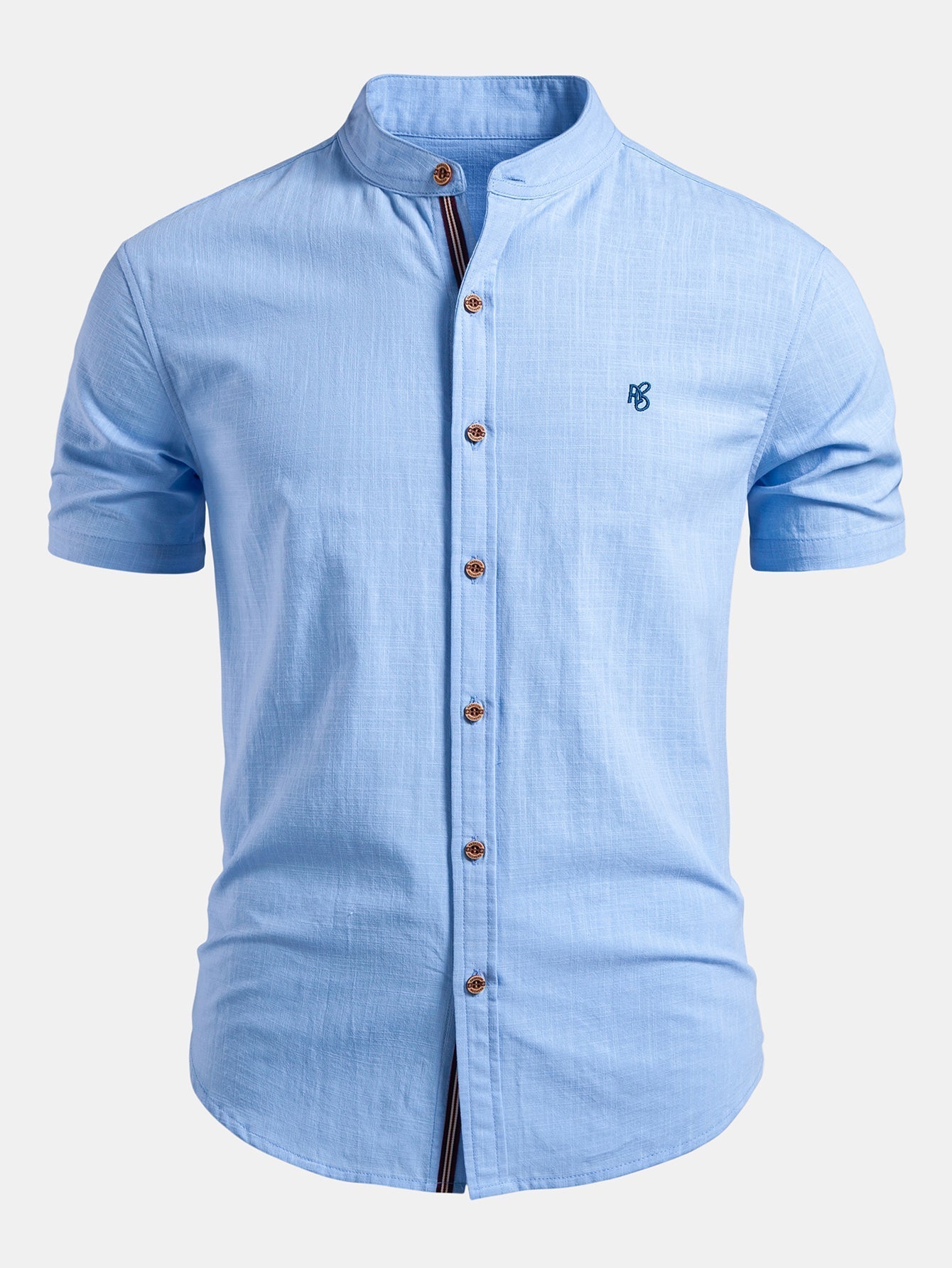 Men's Linen Short Sleeve Shirt Slim Fit