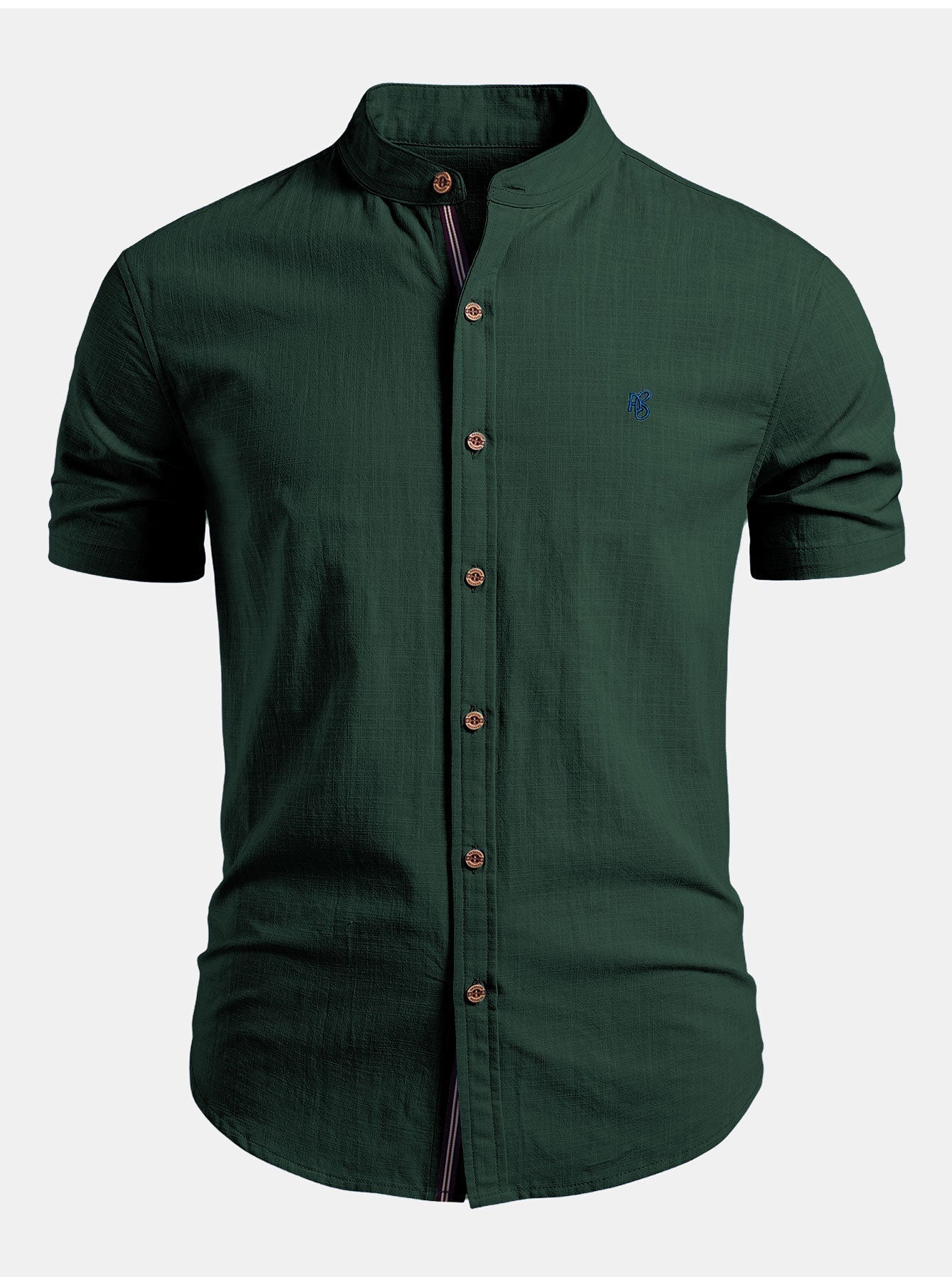 Men's Linen Short Sleeve Shirt Slim Fit