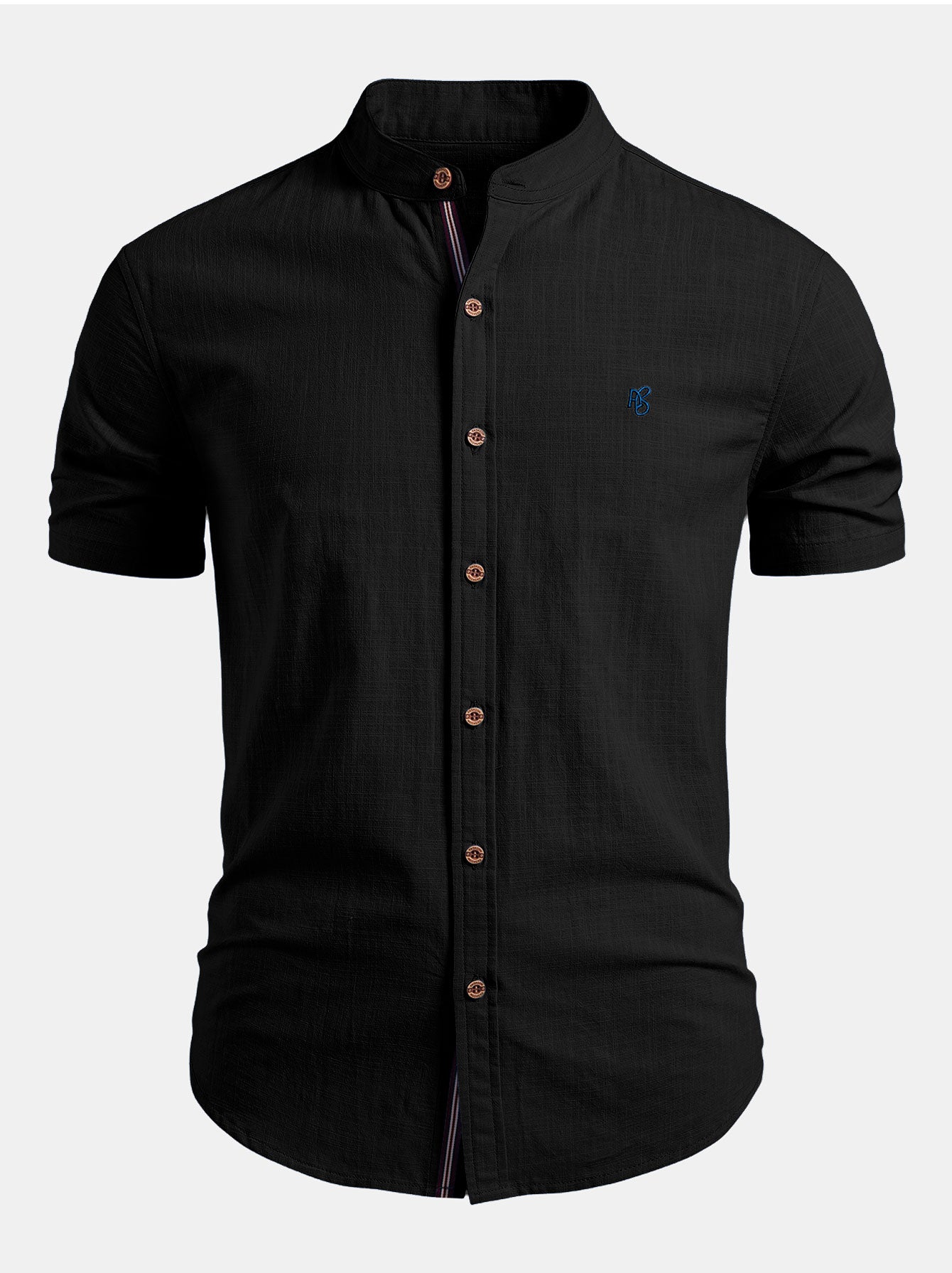 Men's Linen Short Sleeve Shirt Slim Fit