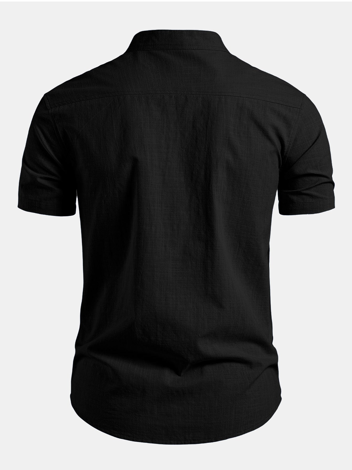 Men's Linen Short Sleeve Shirt Slim Fit
