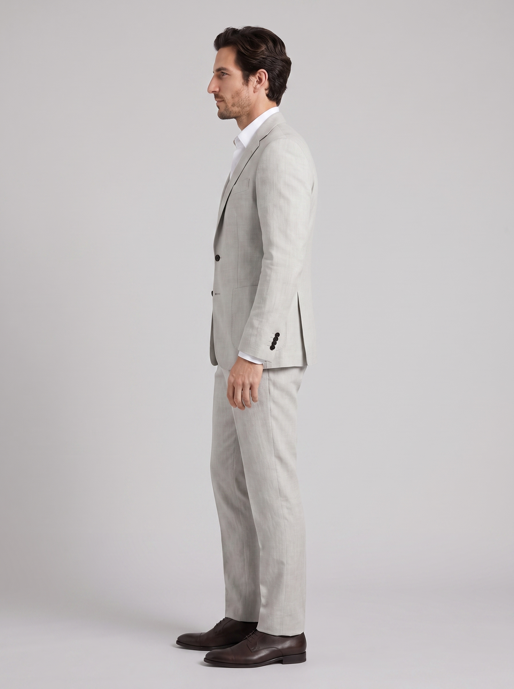 Men's Linen Suit Slim-Fit Wedding