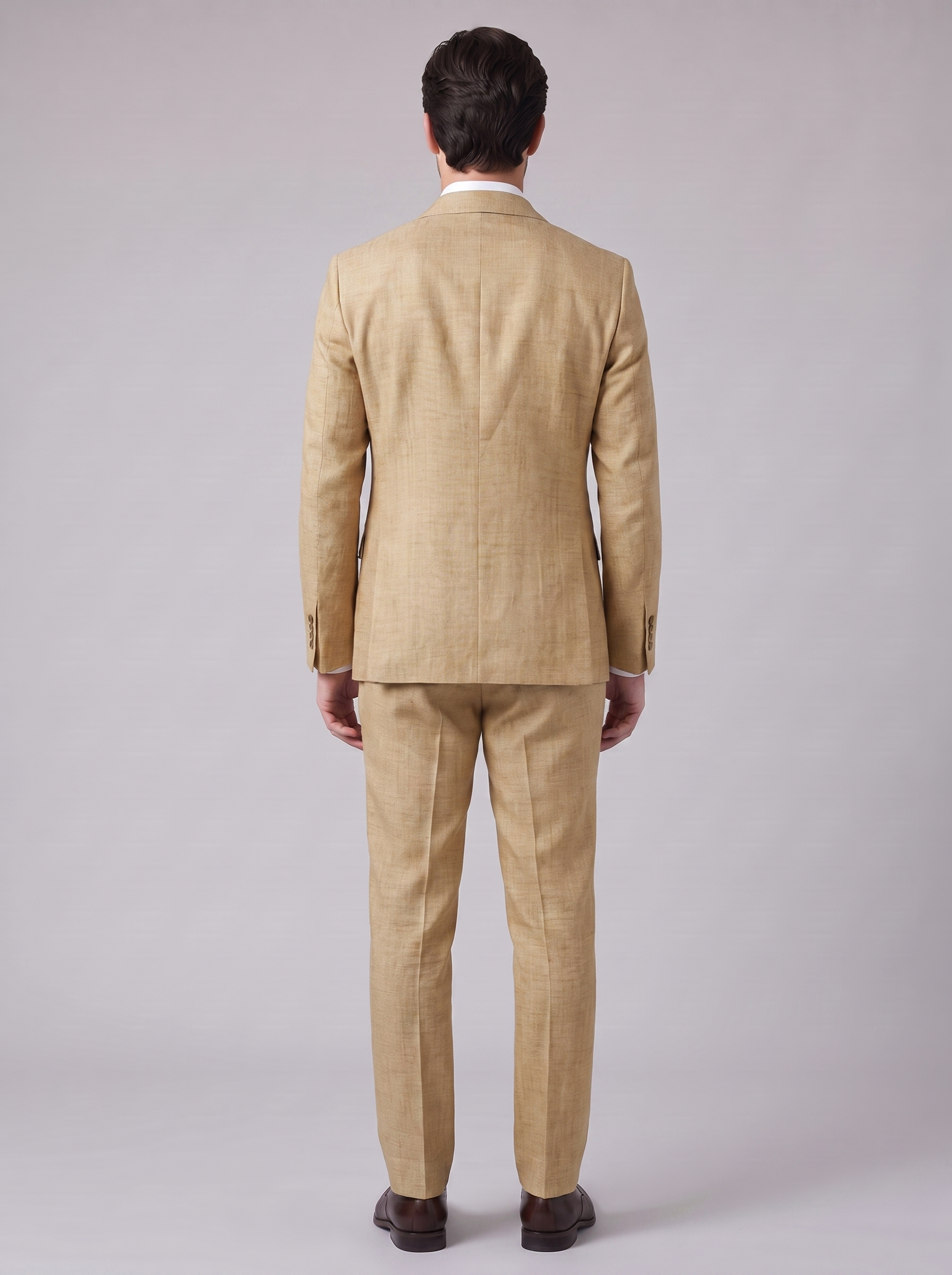Men's Linen Suit Slim-Fit Wedding