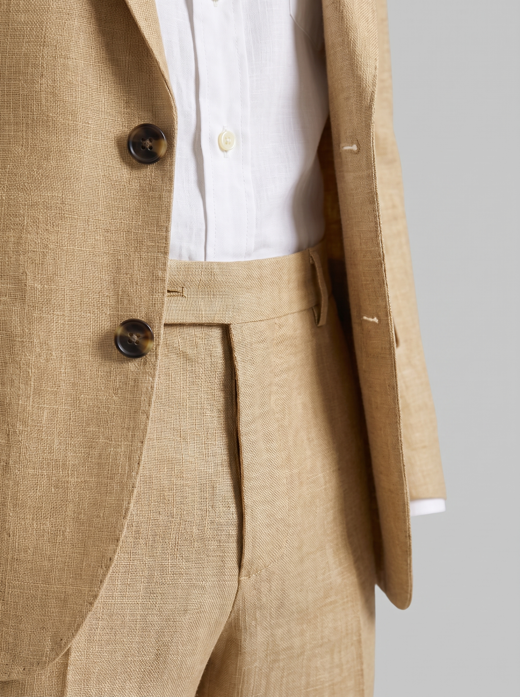 Men's Linen Suit Slim-Fit Wedding