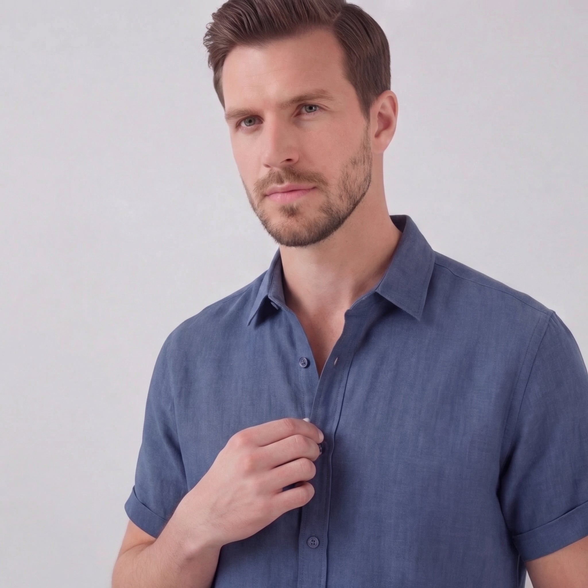 Men's Linen Short Sleeve Shirt